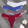 4PCS/Set Sexy V-Waist Women Cotton G-string S-XL Lace Lingerie Panties Thongs Femme Underwear Girls Underpant Intimates