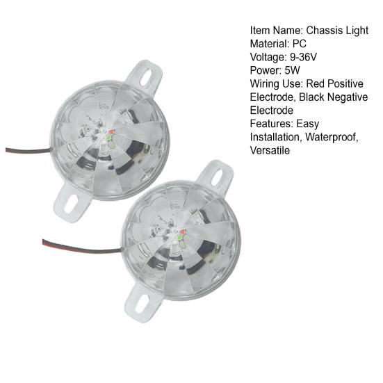 LED Chassis Lights 9-36V Waterproof Watermelon Lights Multi-Color Motorcycle Underbody Lights Flashing Atmosphere Warning Lights for Cars Trucks ATVs