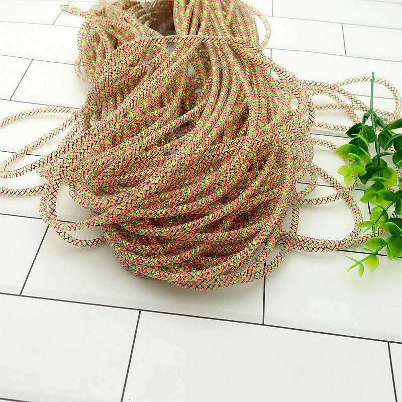 10 м Цветная сетчатая трубка-веревка 4 мм 8 мм Сетчатая трубчатая кринолиновая трубка Свадебное платье Юбка Одежда Сетка Сделай сам Изготовление Ремесленные аксессуары