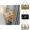 Stylish 2022 Women's Casual Shoulder Bags Chic Small Square Handheld Purses In White Khaki And Black