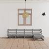 Day and Night - Day and Night Garden Furniture 5 Pieces Gray Solid Pine Wood
