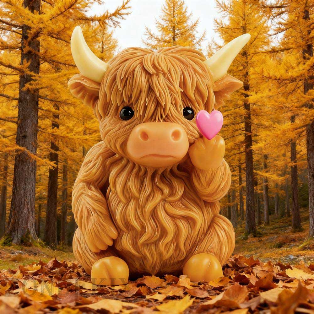 Cute 3D Silicone Mold Standing Mountain Cow Farm Animal DIY Handcrafted Resin Casting Jewelry Making Mould