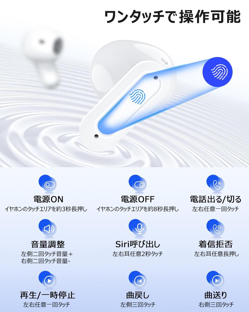 SAMONIC Wireless Earphones Bluetooth Fast Charging Bluetooth Compatible Multifunctional Touch Operation Bluetooth Earphones Sound Quality Automatic