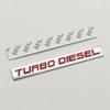 TQ0113D Chrome Metal Car Sticker TURBO DIESEL Logo Emblem Rear Trunk Fender Badge Decal For Isuzu Kia Hyundai Toyota Ford Accessories