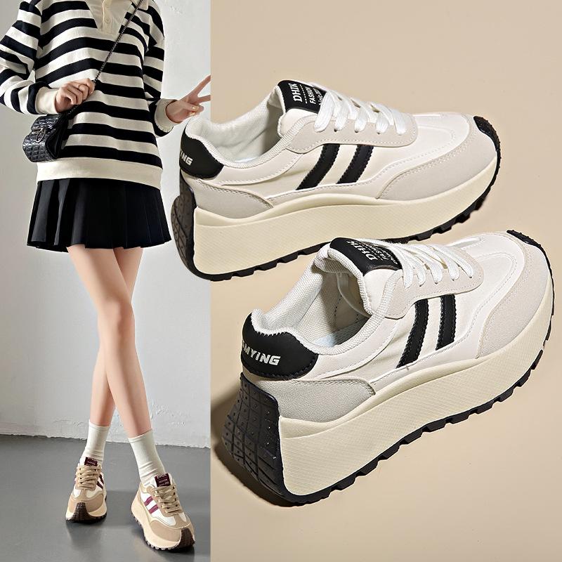 Ins Korean Version of Forrest Gump Women's Shoes, Spring New Internet Celebrity Student Sports Shoes Heightened Street Casual Shoes