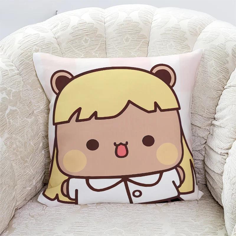 Милые наволочки с принтом панды Бубу и Дуду, домашний декор, кавайная мультяшная анимация, наволочка для диванной подушки, наволочки для спальни