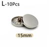 10pcs Shank Sewing Buttons Windbreaker Coat Shirt Button Metal Buttons Round Flat Shape