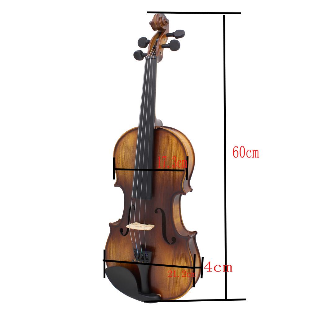 AV-508 4/4 полноразмерная акустическая скрипка комплект скрипок цельная древесина матовая отделка лицевая панель из ели 4-струнная