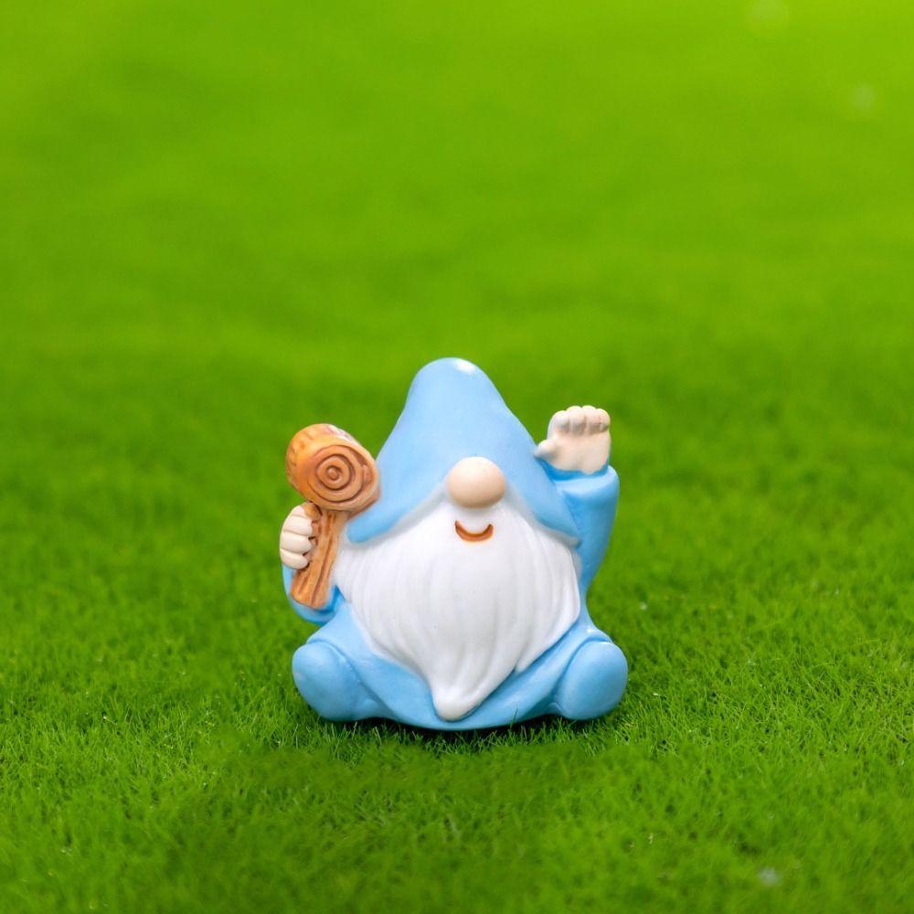 Миниатюрные безделушки из смолы, пасхальная мультяшная статуэтка гнома, подарок, мини-фигурка пасхальных гномов