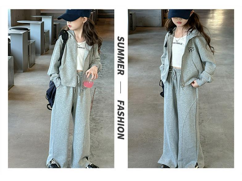 Модный повседневный комплект-двойка для девочек на весну и осень 2025 года: Модная детская одежда для девочек-подростков