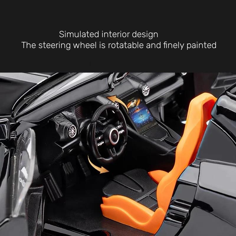 1/24 Mercedes-Benz SL63 Sports Car Alloy Scale Car Model Diecast Metal Sound and Light Collection Children Toy Miniature Car Vehicle