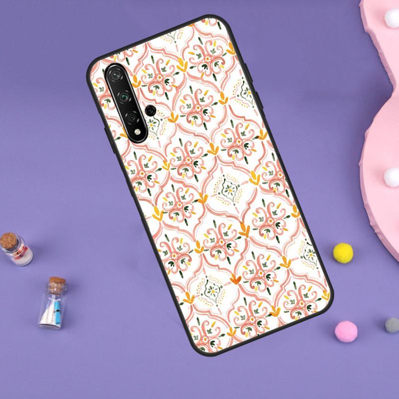 Moroccan Pattern Case For Huawei P30 P20 P40 Lite Nova 5T 11i 8i 3i 9 10 SE 11 Pro Y90 Y70 Y61 Y60 Y91 Cover