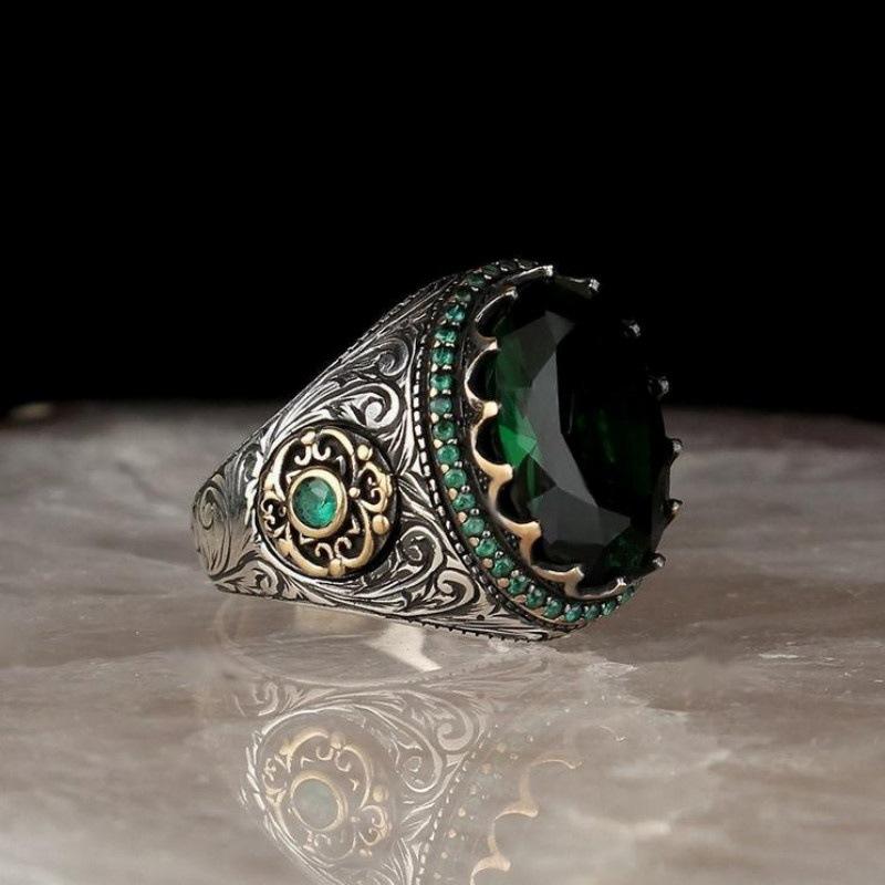 2023 Новое кольцо из цинкового сплава для мужчин, модный тренд, кольцо с синим цирконием, мужская праздничная бижутерия