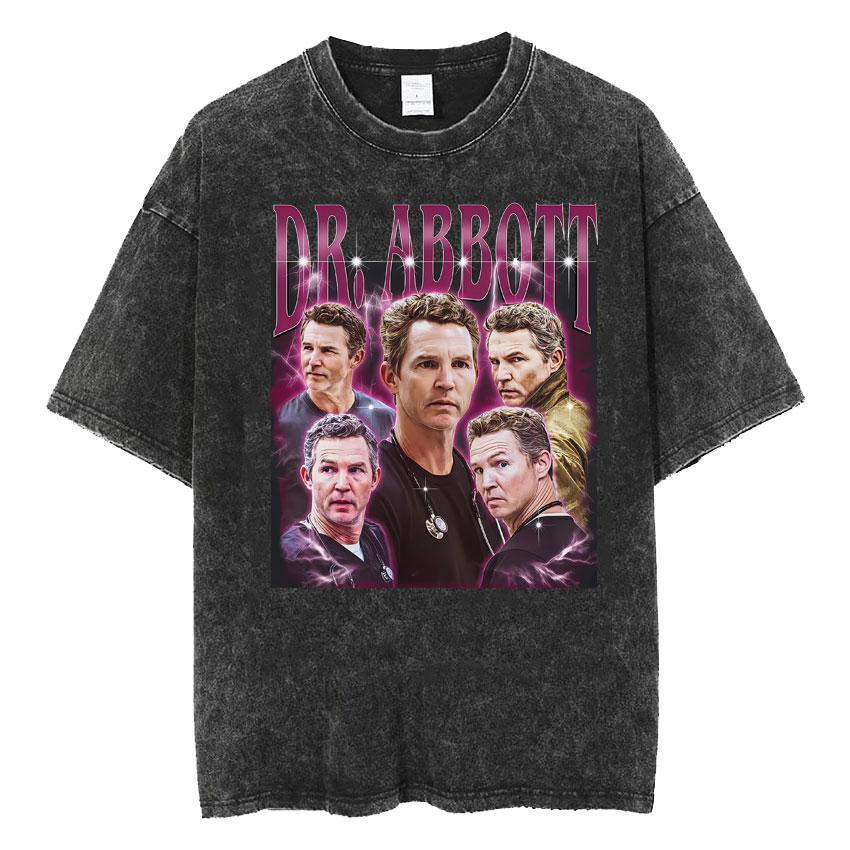 Dr Jack Abbott Vintage Graphic TShirt Men Women Fashion High Quality Hot Sale Classic Tshirts Summer Washed Oversized T Shirt