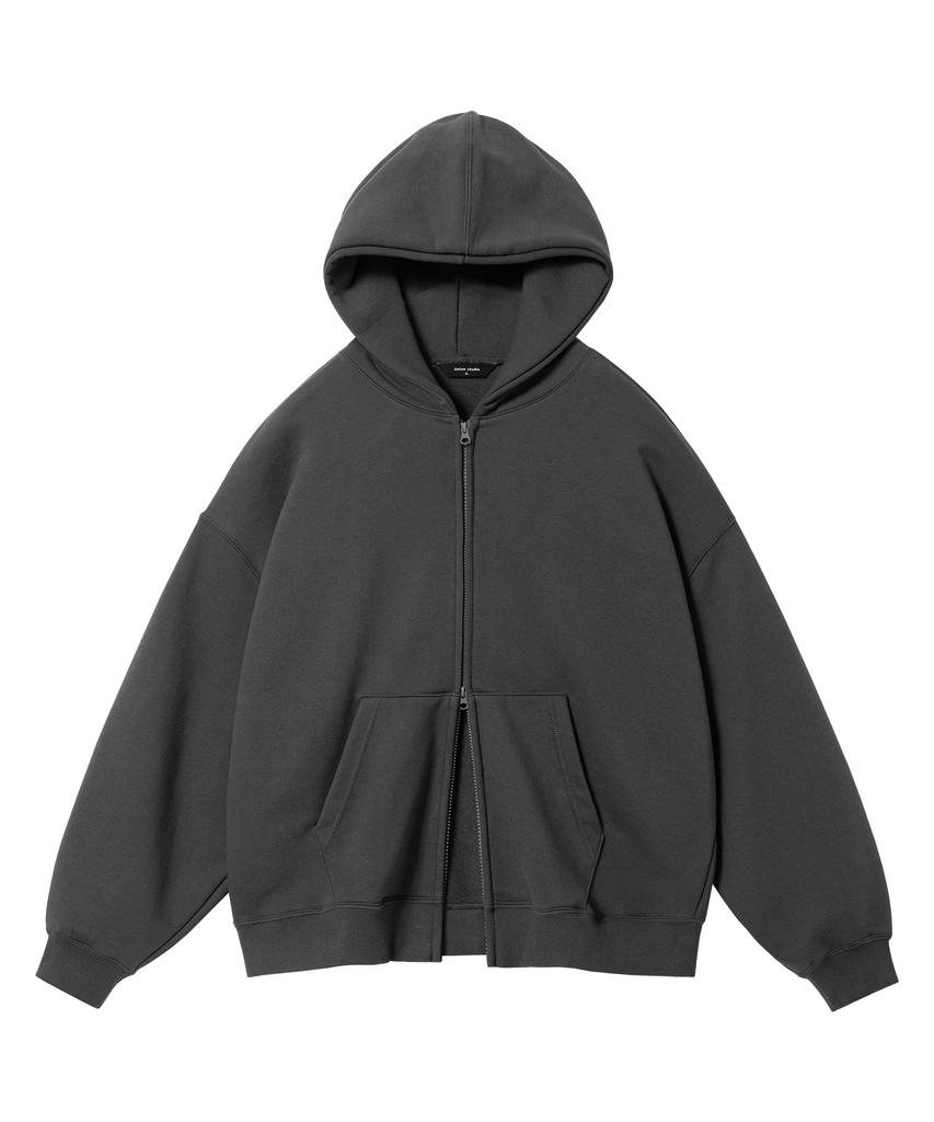 Худи на молнии Unionstudio Oversized с двусторонней разрезанной линией ( 3 цвета )