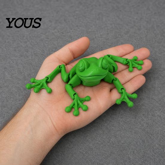 Креативное 3D-печатное животное, лягушка, украшение, фигурка с подвижными суставами, игрушка-симулятор для снятия стресса, настольное украшение, для кухни