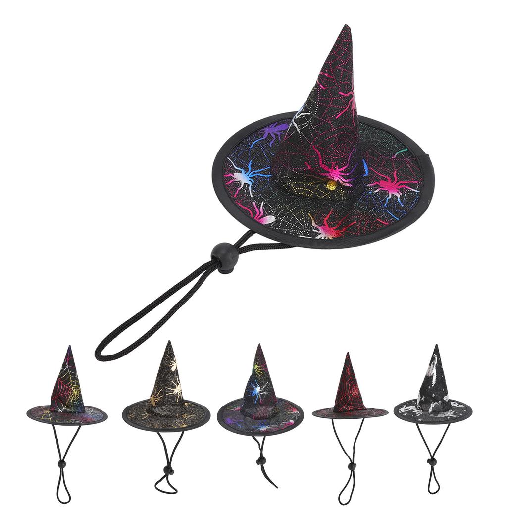 Шляпы для маленьких собак на Хэллоуин со стальным кольцом, милые модные шляпы для вечеринки на Хэллоуин для домашних животных среднего размера