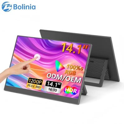 14 Inch High Brightness 1080P FHD 60Hz Portable Laptop Monitor with Touch Screen Display Screen Extender Portable Monitor