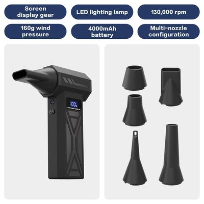 Мощный бесщеточный воздуходув с LED-подсветкой, цифровым дисплеем, ручной, турбо, сильный, с регулируемой скоростью