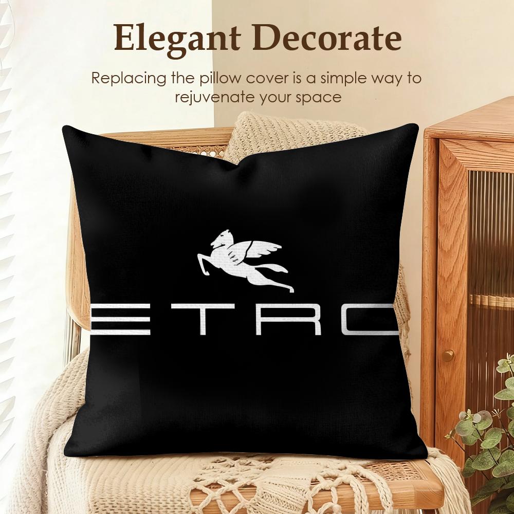 Fashion EETRO Cushion Cover Natural Linen Organic Fabric DoubleSided Printing Sofa Home Decor Gift Pillow Case