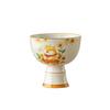 Plant Ash High-Footed Teacup Ceramic Household Cute Rich Dog Girls Hospitality Master Cup Single Cup Tea Kung Fu Tea Set