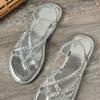 Women Flat Sandals Summer Fashion Woven Gladiator Sandals Women Beach Holiday Shoes