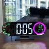 Voice Control Digital Alarm Clock 12/24H Format LED Electronic Clock LED Mirror Clock  Office Decor