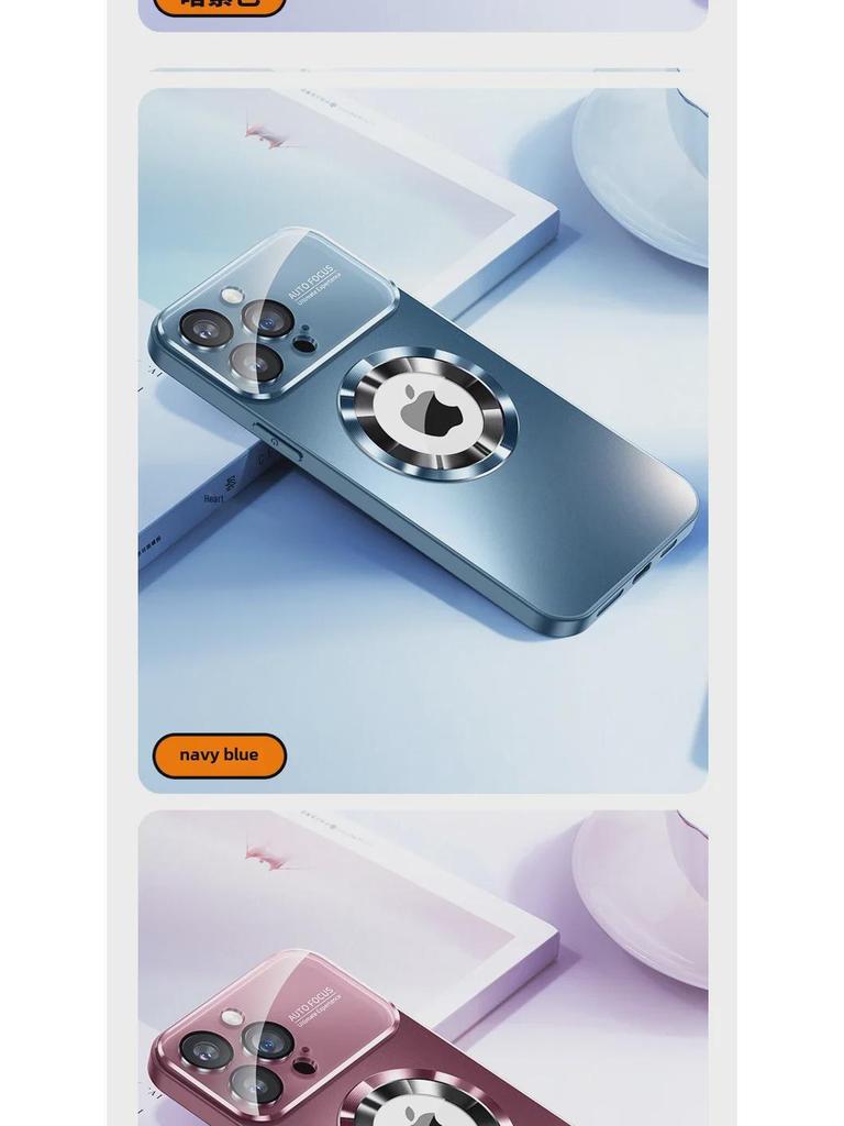 Магнитный матовый защитный чехол для iPhone 15, 14 и 13 Pro Max — защита от падений, большой дизайн с окном