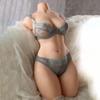 White Half Body Sexy Big Chest Silicone Sex Doll Realistic Chest Masturbation Adult Toy