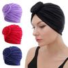 Popular Donut Headscarf Hat In Europe And America, Knotted Pullover Hat, Solid Color Ethnic Hat, Headscarf Hat Jdt-282F