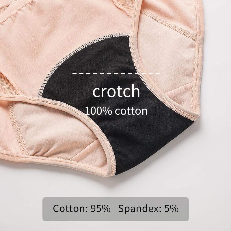 Большие размеры, 50-120 кг, женские трусики, сексуальные полые сетчатые трусики из чистого хлопка с промежностью, супер впитывающие физиологические трусики, нижнее белье, трусы