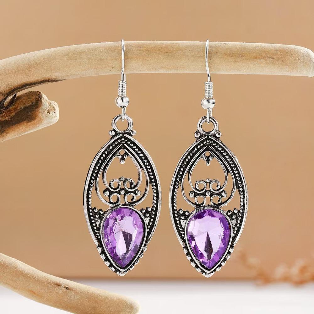 Xiaomi Boucles d'oreilles rétro de luxe géométriques ajourées en forme de goutte d'eau pour femmes, bijoux de personnalité à la mode, cadeaux