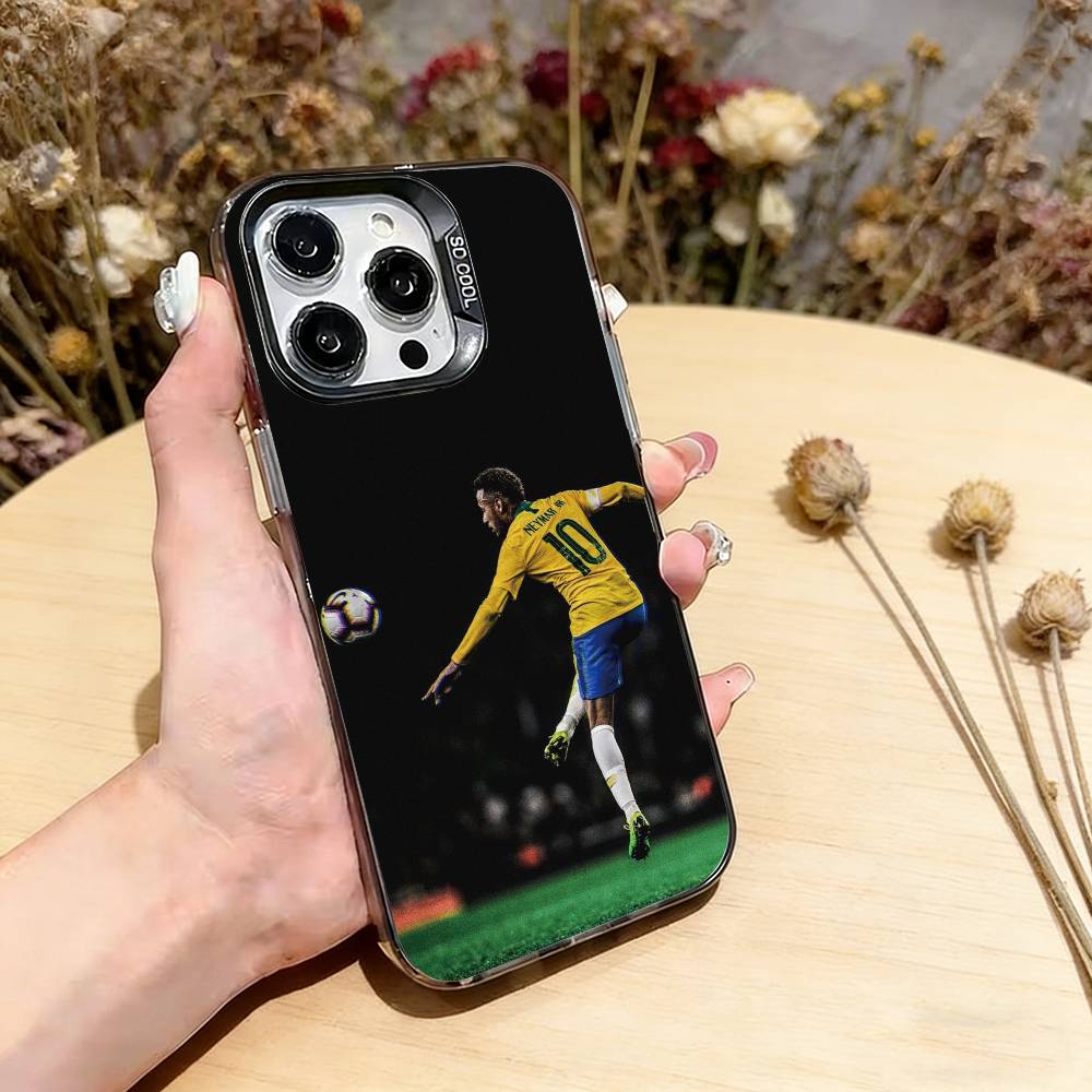 Футбольная звезда 10 Неймар Чехол для телефона для iPhone 17,16,15,14,13,12,11 Plus,Pro Max,XS,Разноцветный Серебристый Черный Чехол
