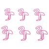 100pcs Paper Clips Prevent Slip Cute Flamingo Shaped Small Bookmark Paperclips for Paper Document Pink