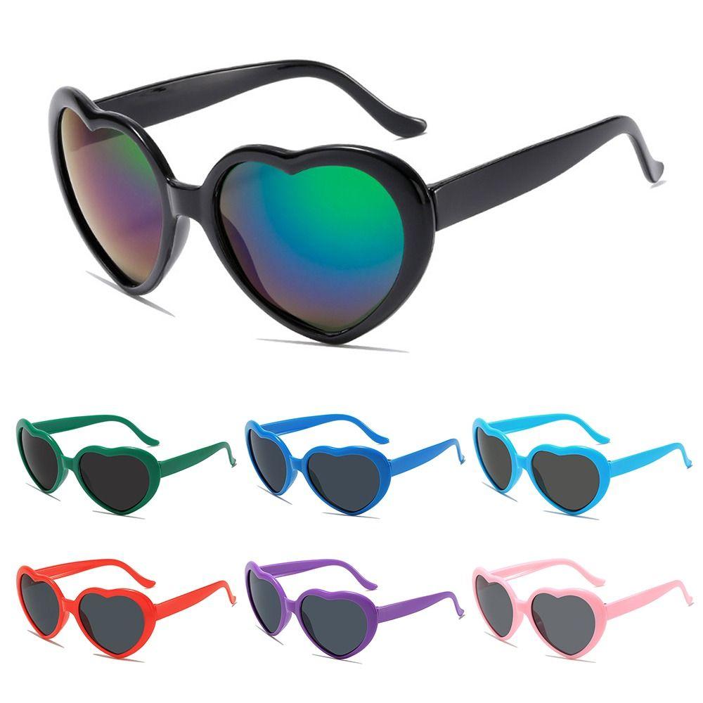 Cosplay Heart Sunglasses UV400 Protection Beach Shades Cute Party Glasses  for Women