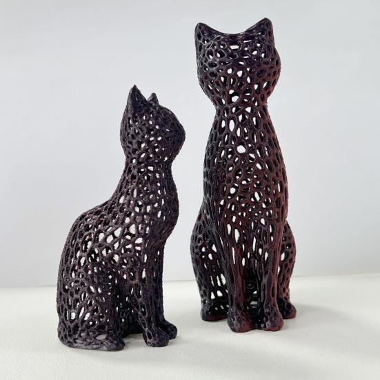 Полая статуэтка кота, коллекционная 3D-печатная фигурка кота, домашний офис, настольный котенок