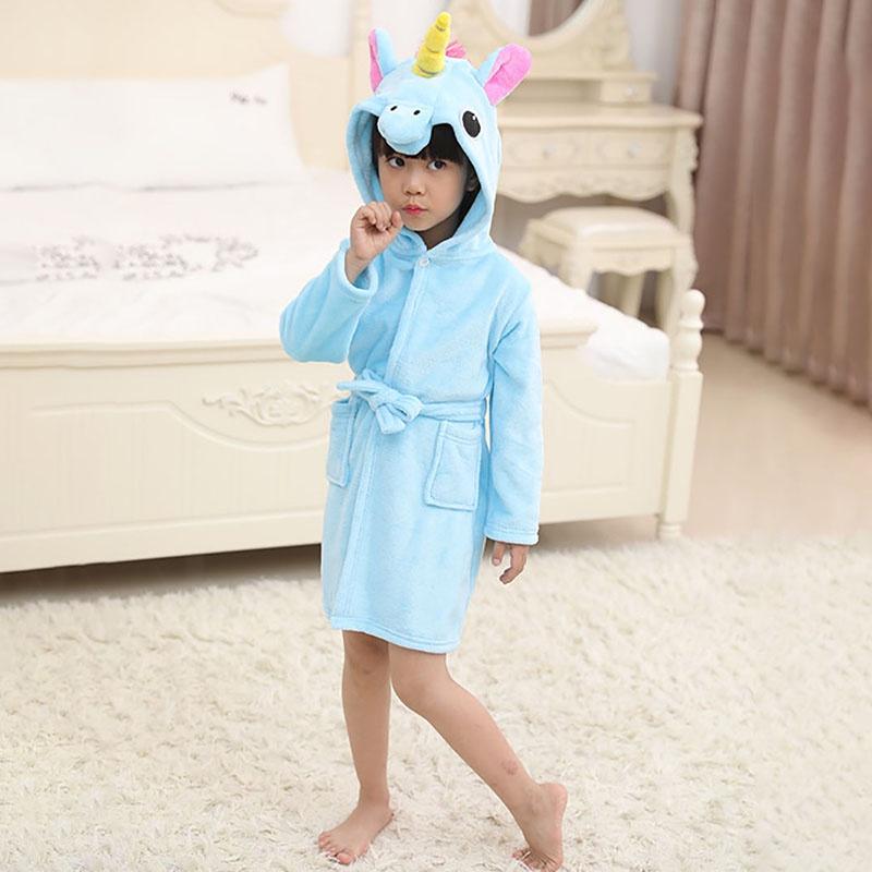Мягкий и уютный детский халат-единорог для девочек и мальчиков, домашняя одежда, ночная одежда