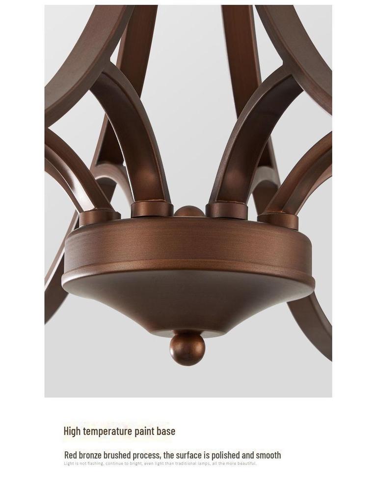 Retro French Iron and Glass Chandelier for Living, Dining, or Bedroom