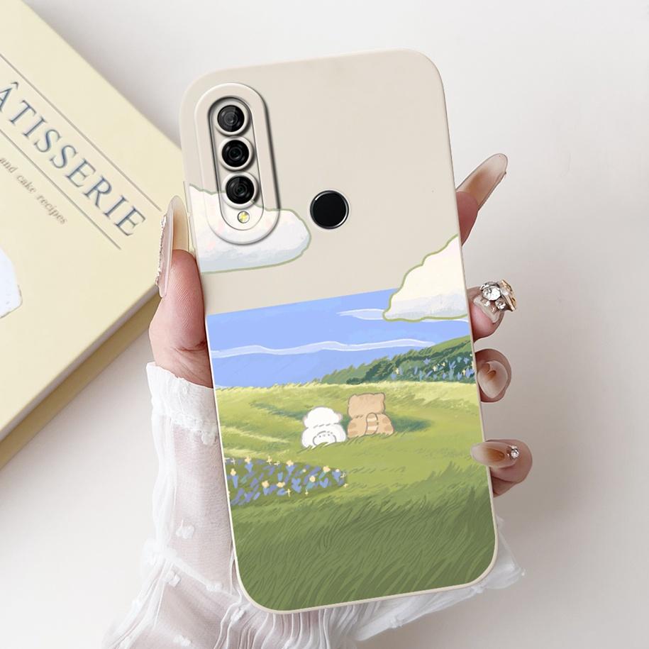Чехол для Huawei P30 Lite MAR-LX1A Чехол Милый Мультяшный Защита Камеры Мягкий Чехол для Телефона Для Huawei P30Lite Nova 4e Honor 20S Capa
