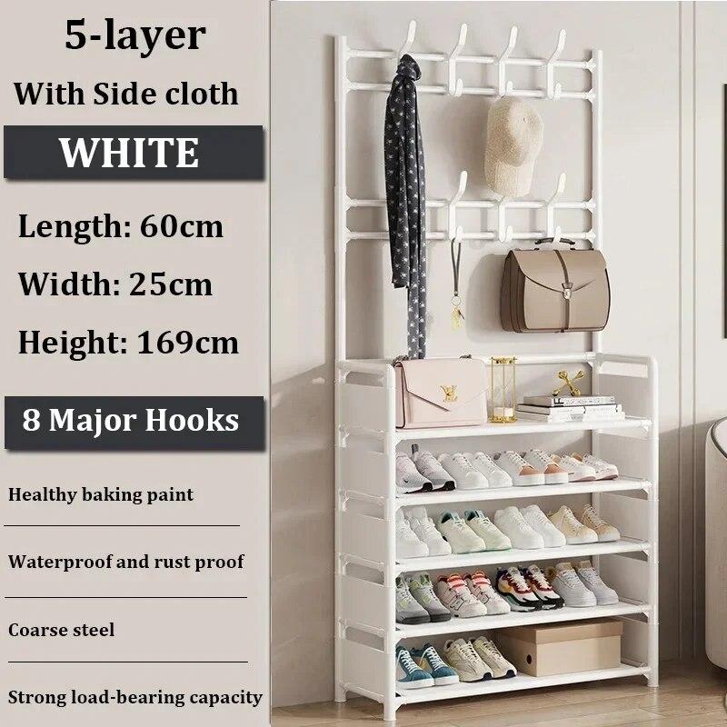 Clothes Hanger Multi-ayer Shoe Rack Doorway Hangers Shoe Shelf Coat Rack Storage Clothing Indoor Storage Furniture Hat Hangers