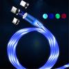 Магнитный светодиодный световой кабель Быстрая зарядка Магнит Micro USB Тип C Кабель светодиодный провод Шнур Type-C зарядное устройство