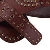 Punk Wide Cummerbunds PU Leather Waist Corset Gothic Metal Rivet Belt  Ladies