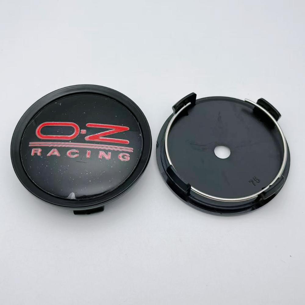 4 шт. 75 мм OZ O.Z Racing Логотип Эмблема Центральные колпачки колес автомобиля Колпаки на диски Автомобильные колпаки на ступицу Колпаки на ступицу Декоративная крышка центральной части диска автомобиля Аксессуары для стайлинга автомобиля