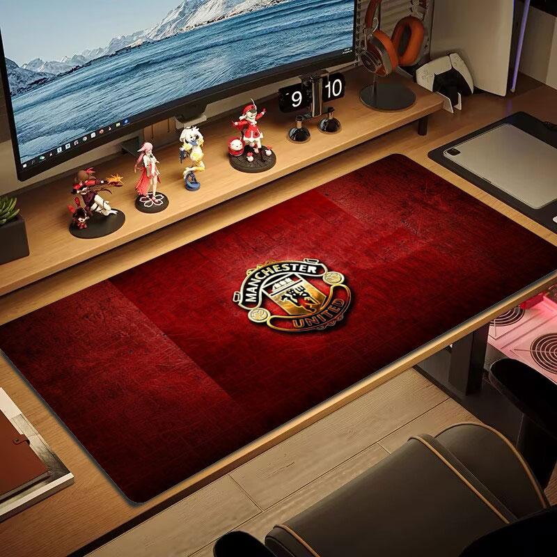 Manchester United F Large Size Mouse Pad Large Gaming Table Cushion Non-slip Laptop Tablet Big Mousepad XXL Mat Mini PC Playmat With Lock edge