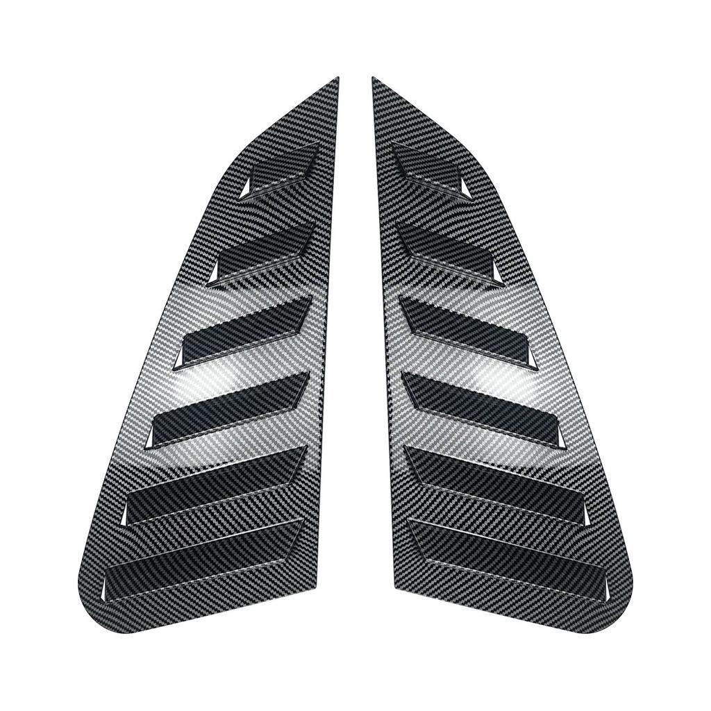 For Subaru Impreza WRX STI 2011-2014 2x Car Rear Louver Window Side Shutter Cover Trim Sticker Vent Scoop ABS Carbon Accessories