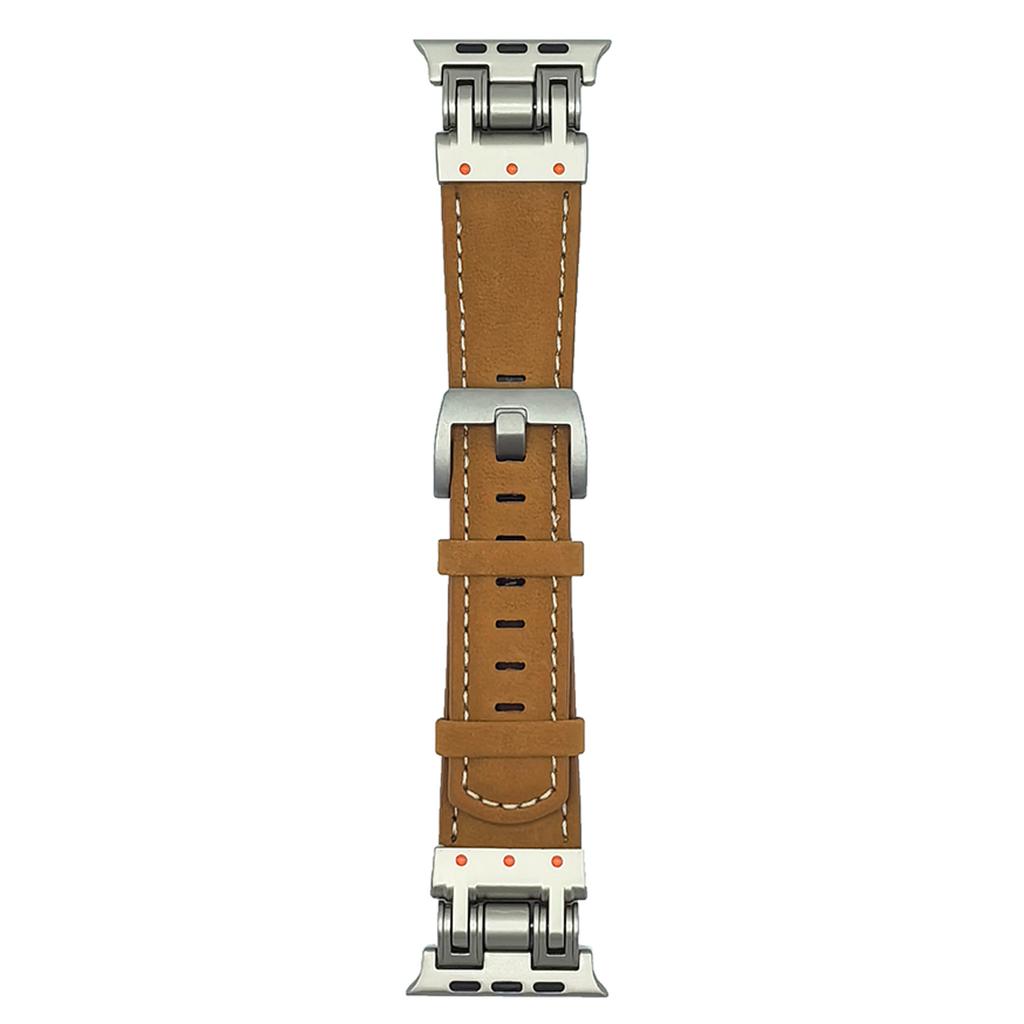 Leather Watch Band For Apple Watch Series 10 9 8 7 SE 6 5 4 3 2 1 42mm 41mm 40mm 38mm Crazy Horse Texture Wrist Strap