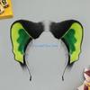 HX6F Animal Cosplay Costumes Cats Ears Foxes Tail Plush Fuzzy Animal Ears Hairhoop Foxes Tail for Halloween Dressing Up Party