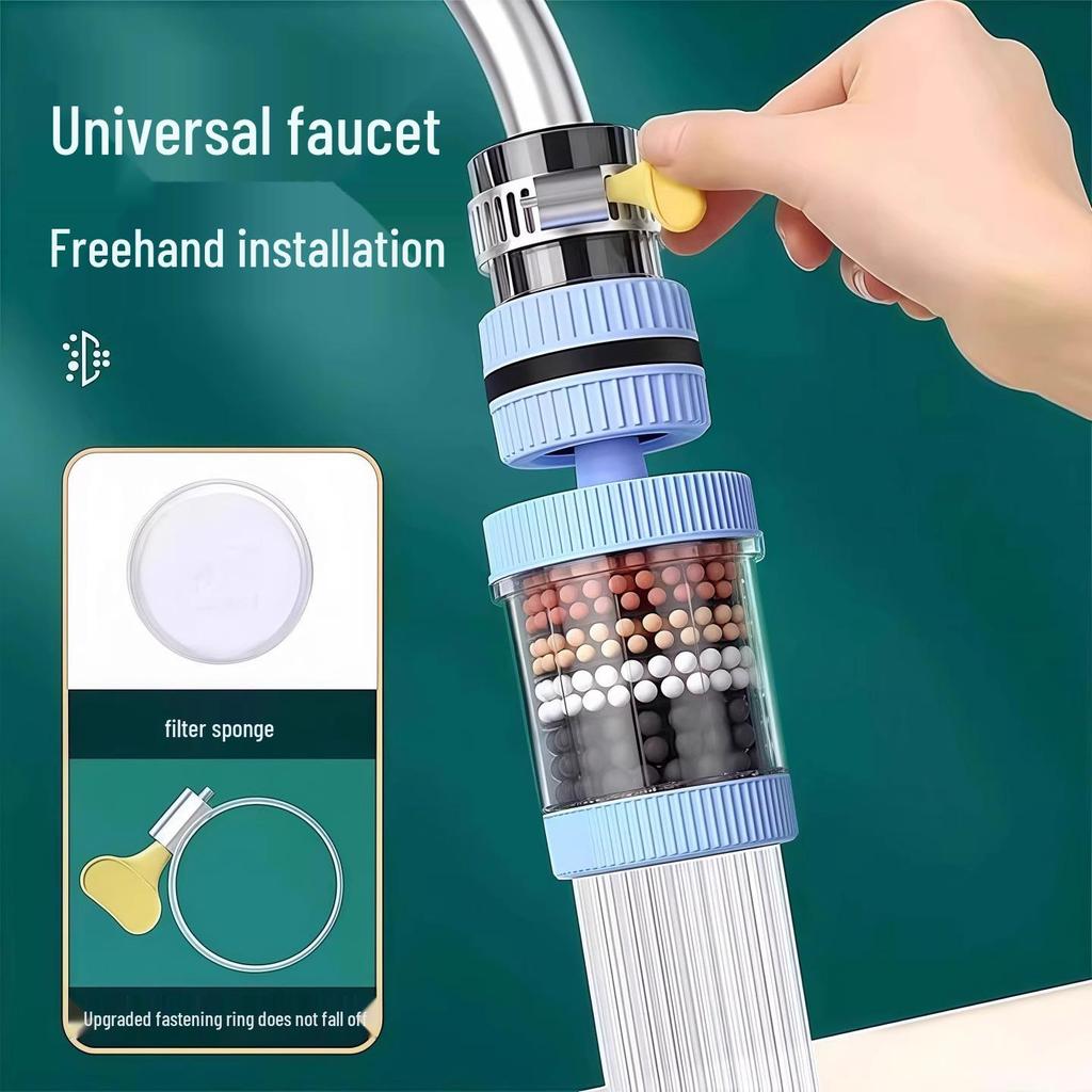 Универсальный фильтр-удлинитель для крана с защитой от брызг и очиститель кухонной воды