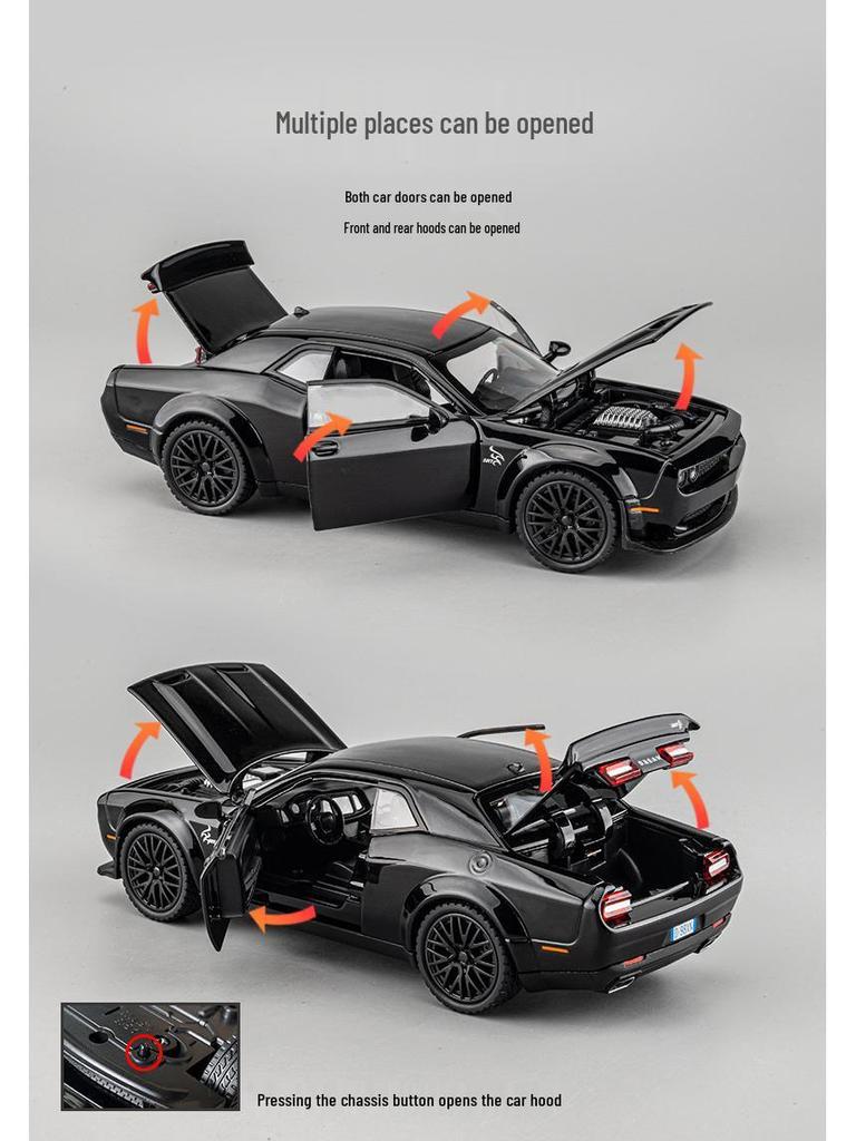 1:Литой автомобиль 32 Alloy Hellcat GTR с звуковыми и световыми эффектами