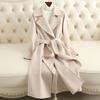 Autumn and Winter New Double-sided Woolen Cashmere Coat Women's Medium and Long Slim-fitting and Thin Knee-length Woolen Coat